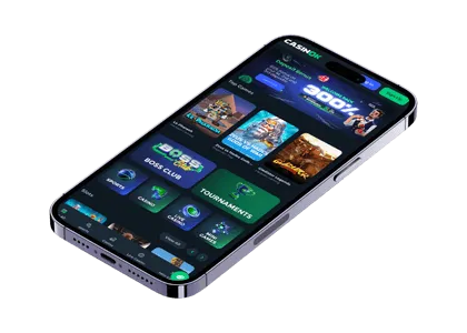 CasinoK i mobilen med kasinots startsida