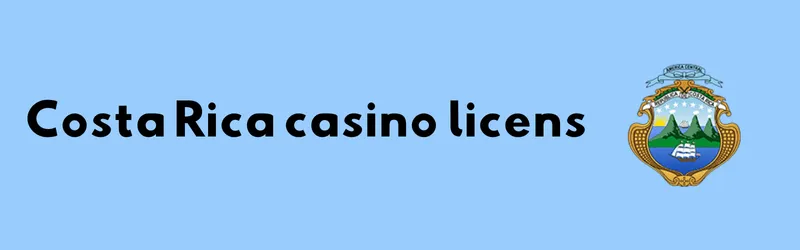 Costa Ricas statsvapen och rubriken ”Costa Rica casino licens”
