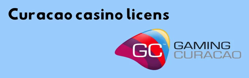 Gaming Curaçaos logotyp och rubriken ”Curacao casino licens”