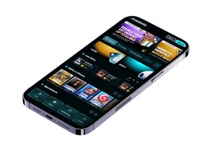 Housebets i mobilen med kasinots startsida