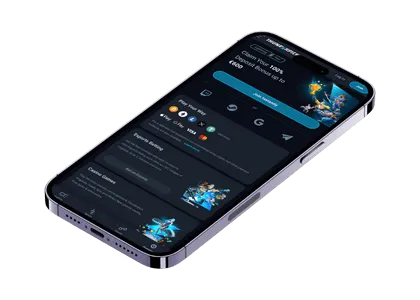 Thunderpick i mobilen med kasinots startsida