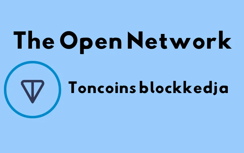 Toncoins logotyp och rubriken ”The Open Network: Toncoins blockkedja”